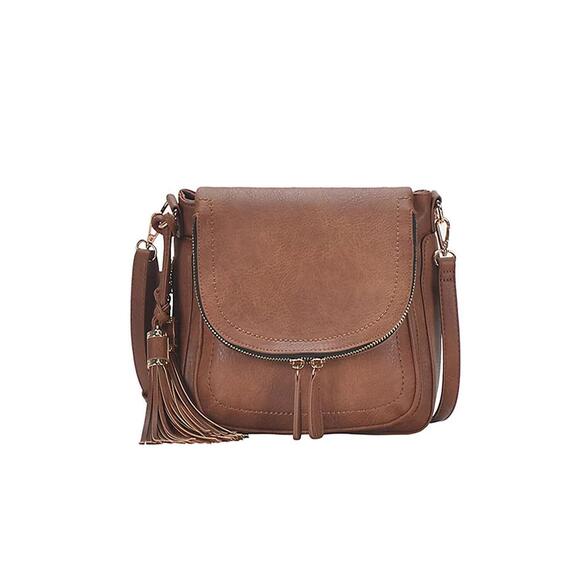 MMS Design Studio Handbags - MMS Design Studio The Journey Crossbody Bag Tan
